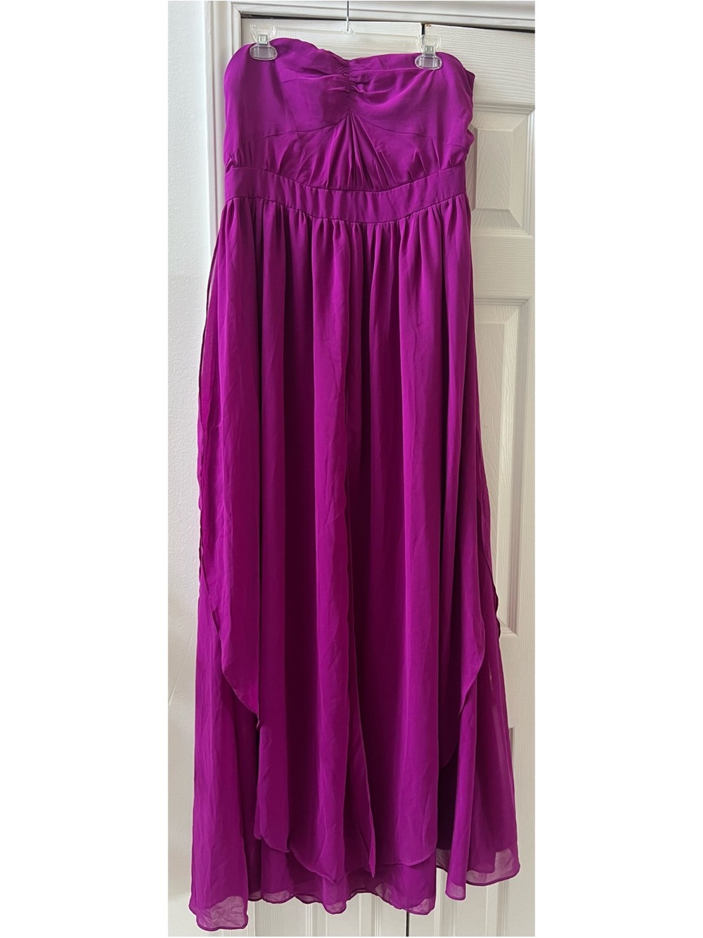 Strapless Chiffon Maxi Dress